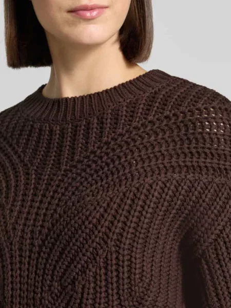 Sweter z dzianiny o kroju relaxed fit z mieszanki bawełny Apricot