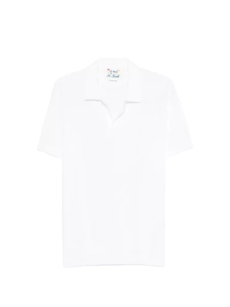 Tricou Mc2 Saint Barth cu decolteu în V scurt alb