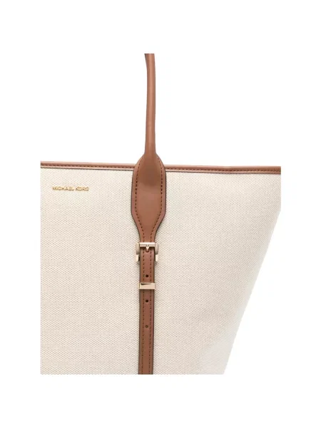 Shopperka Michael Kors na sprzączkę beżowa
