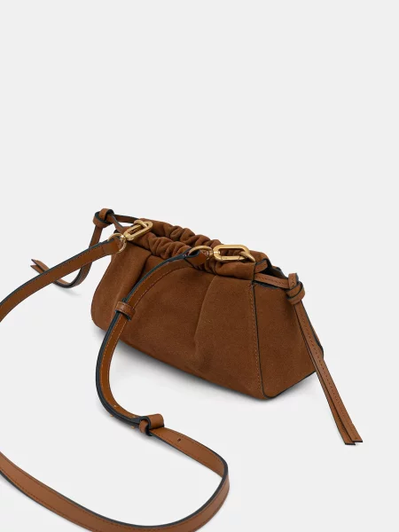 Tommy Hilfiger torebka zamszowa brązowa