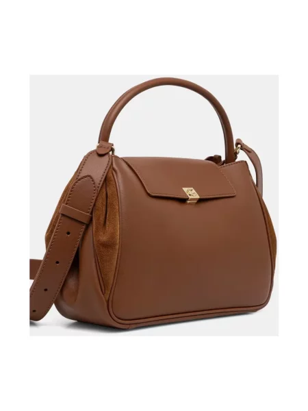 Coccinelle torebka crossbody skórzana brązowa