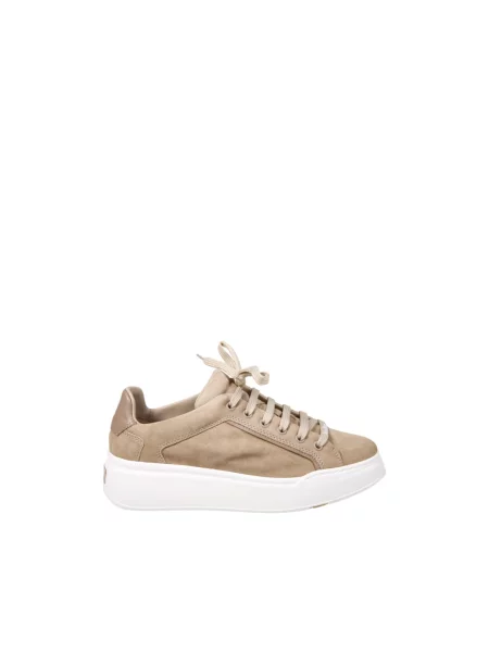 Sneakersy Max Mara skórzane beżowe