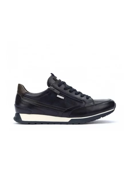 Sneakersy Pikolinos sznurowane skórzane niebieskie