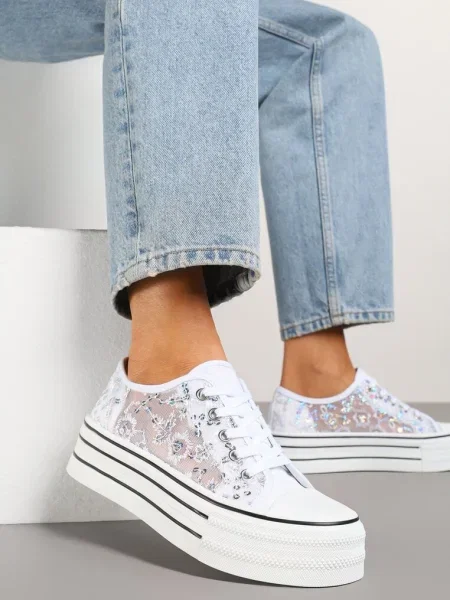 Teniși înalți Telanila Albi alb