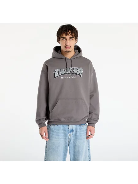 Hanorac Thrasher Disco by Spanky Hoodie Charcoal M gri