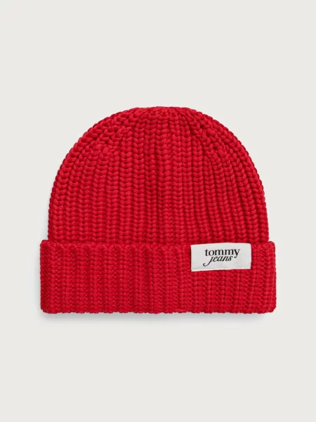 Tommy Jeans čiapka dámska červená