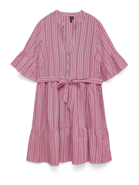 VERO MODA Rochie VMELENA roz / roz alb