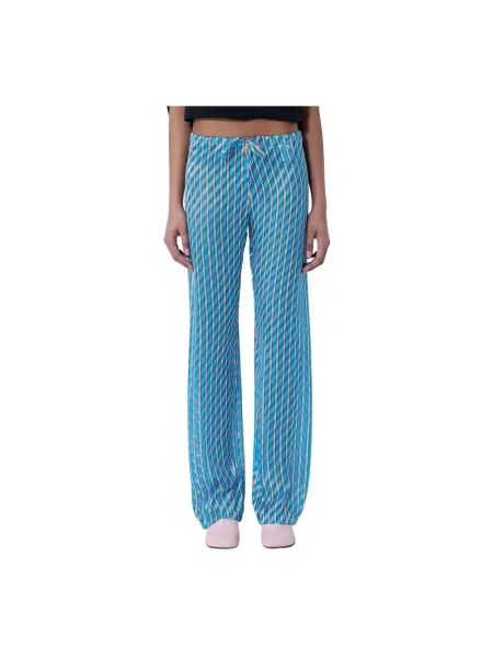 Spodnie Dries Van Noten niebieskie
