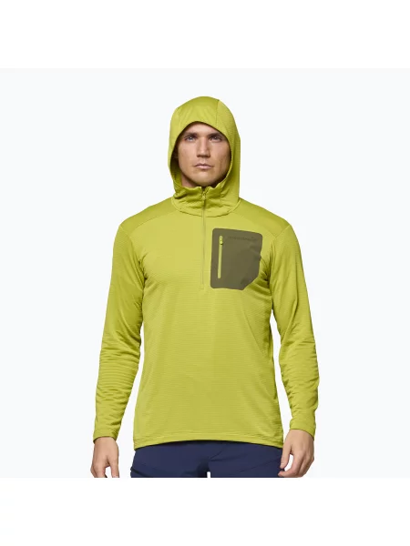 Trekingová mikina NORRONA Falketind Hood golden lime/olive night zelená