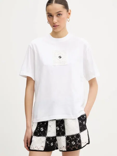 Karl Lagerfeld Jeans tricou din alb