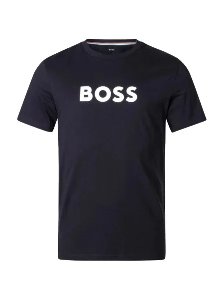 Tricou Boss Black cu autograf negru