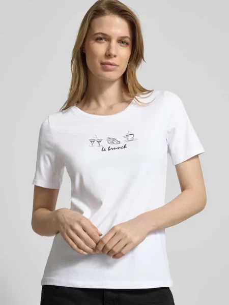 T-shirt z nadrukiem z motywem More & More biała