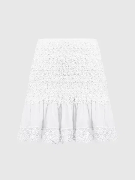 Спідниця Fleur з мереживом Charo Ruiz біла
