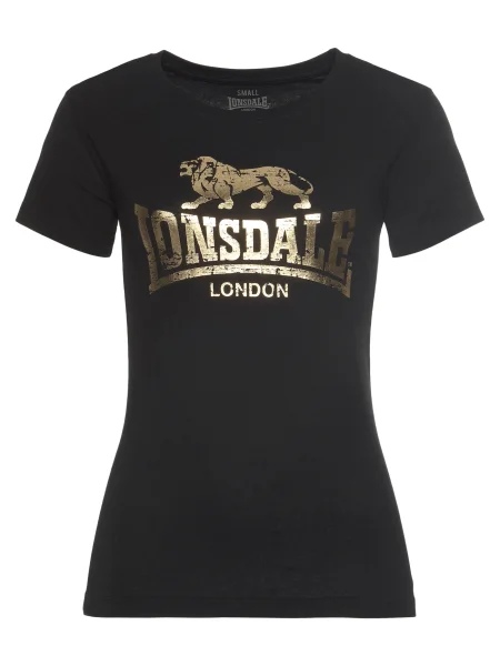 LONSDALE Tricou Bantry auriu negru