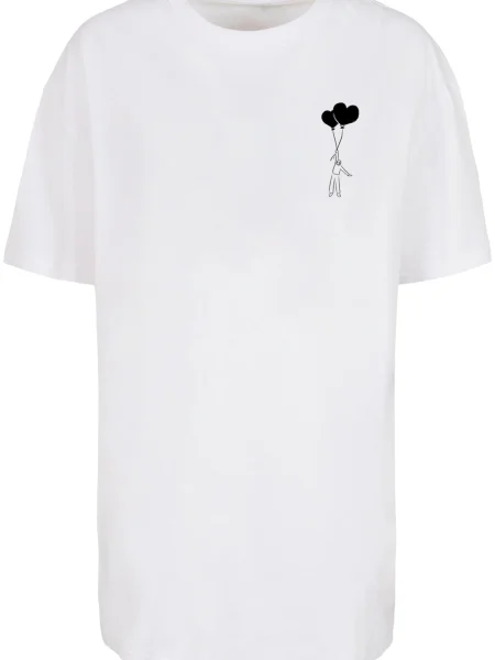 Merchcode Tricou Love In The Air negru alb