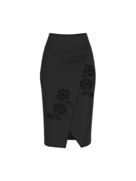 Spódnica skórzana Guess czarna
