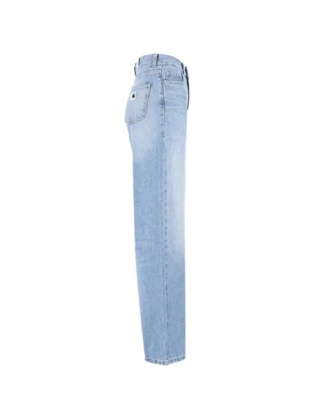 Blugi cu picior larg Carhartt Wip albastru