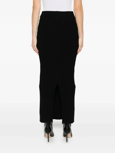 Fustă midi Wardrobe.nyc până la genunchi negru