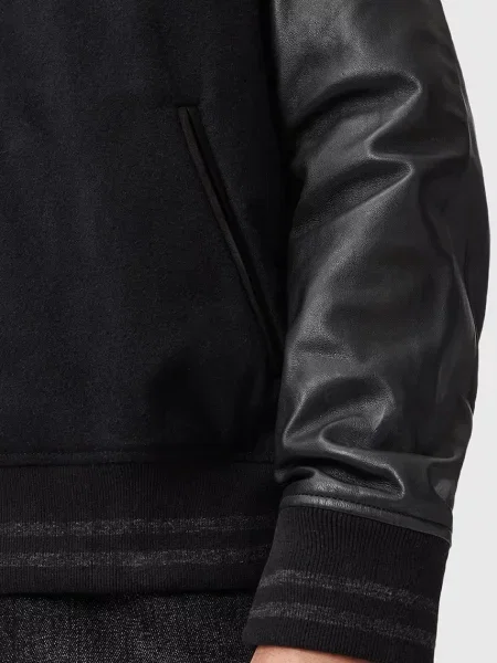 Кожаная куртка Allsaints черная