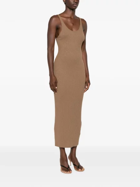 Rochie midi Enza Costa tricotate maro