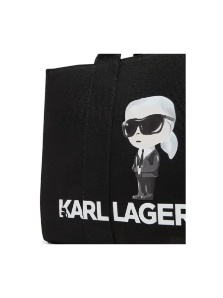 Shopper kabelka Karl Lagerfeld čierna