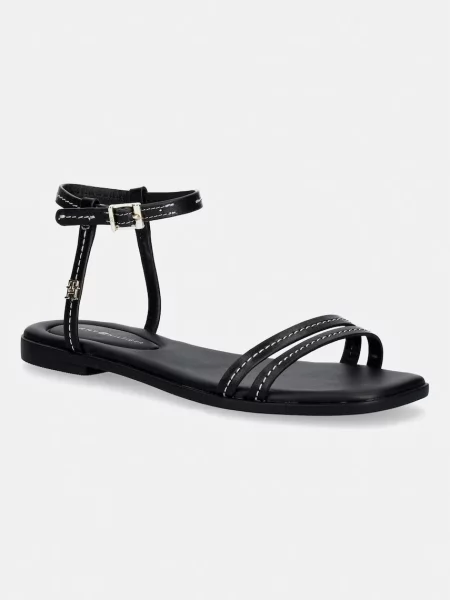 Tommy Hilfiger De piele sandale negru