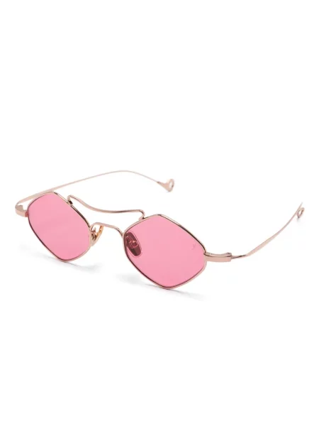 Ochelari de soare Eyepetizer cu imprimeu geometric auriu
