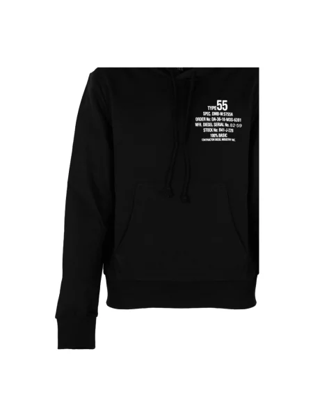 Bluza z kapturem Diesel z kapturem czarna
