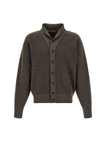 Kardigan Jacquemus wełniany brązowy