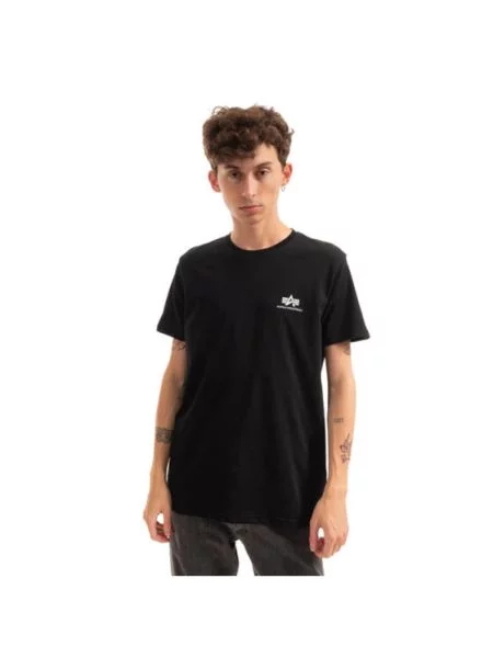 ALPHA INDUSTRIES Tričko černá bílá