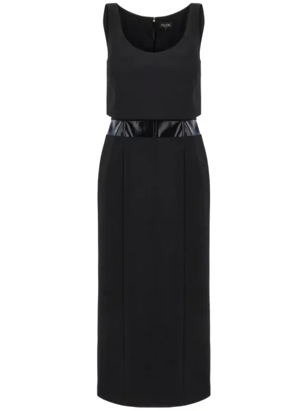 Sukienka midi Del Core do kolan garniturowa czarna