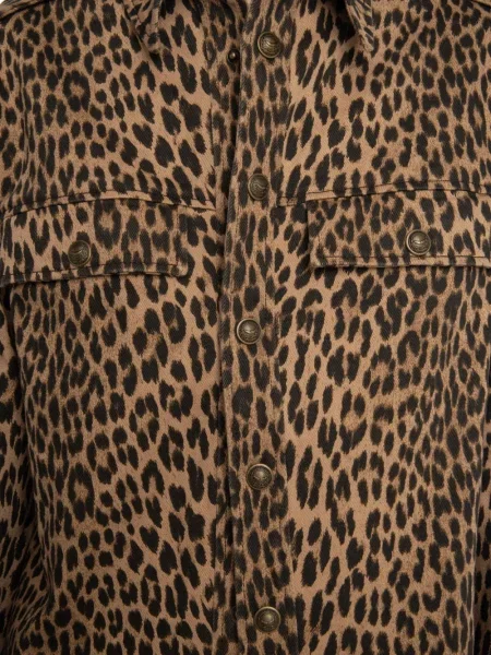 Cămașă Zadig&voltaire cu imagine cu model leopard maro