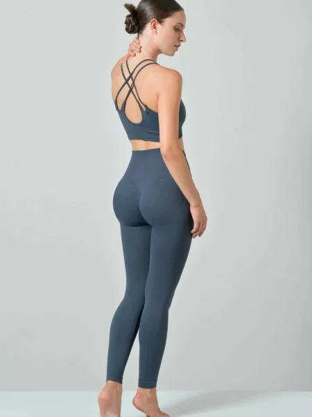 Legginsy push-up z wysokim stanem Omm Yoga by Risalti Sculpt niebieski