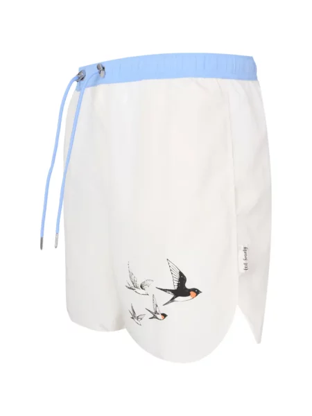 Slip de baie Exit Society cu imagine cu cordon
