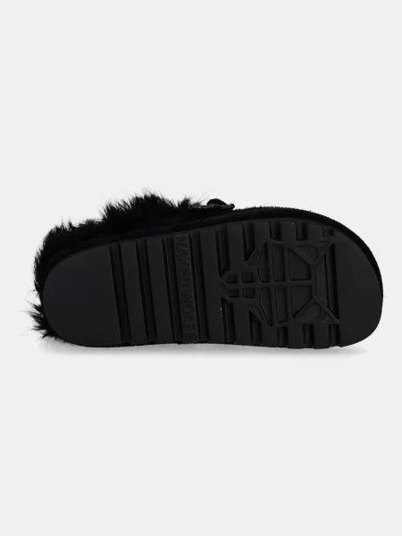 Замшевые тапочки Naked Wolfe черные