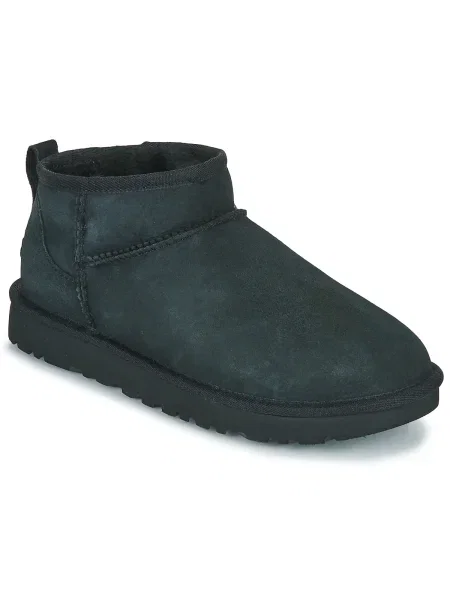 UGG Hótaposó CLASSIC ULTRA MINI | hasított bőr fekete