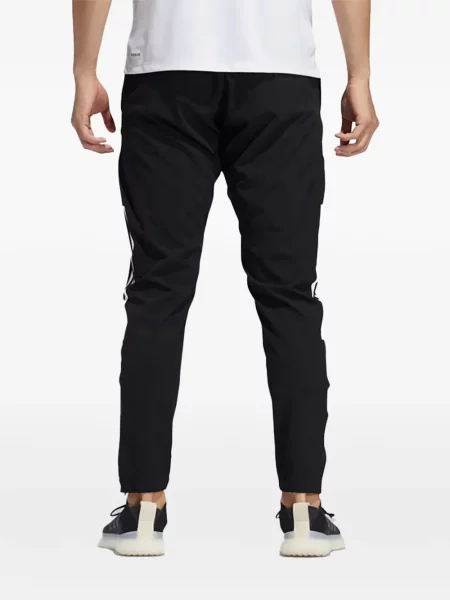 Tricou polo Adidas cu dungi alergare cu autograf negru