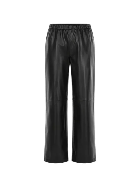 Pantaloni Solotre din piele negru