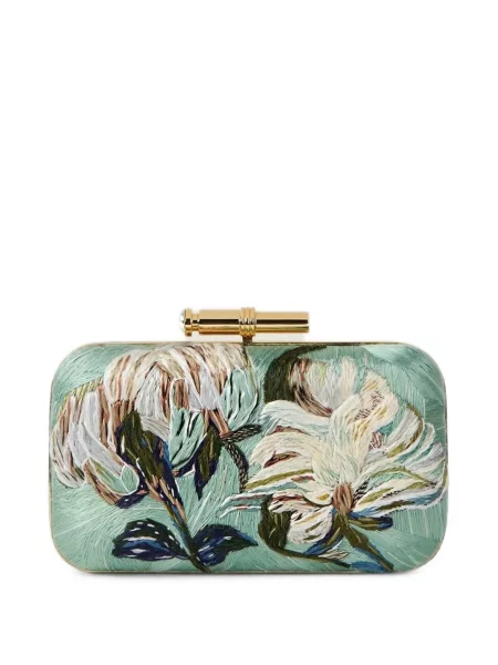 Geantă plic Givenchy cu model floral verde