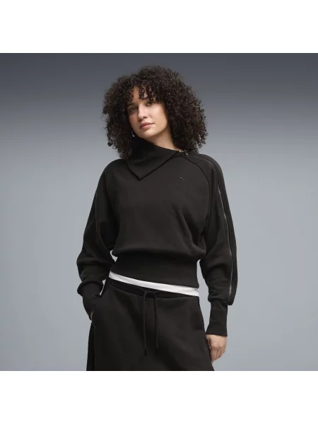 PUMA bluza T7 z asymetrycznym zamkiem OdzieÅ¼ S czarny