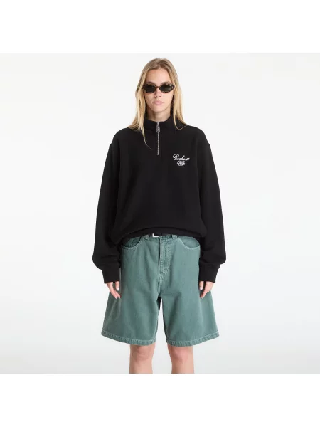Mikina Carhartt WIP Longhand Half Sweat UNISEX Black/ White M bílá
