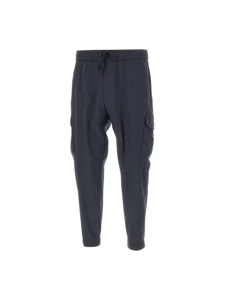 BOSS Spodnie materiałowe T_Urbanex-CargoLight Tapered Fit granatowy