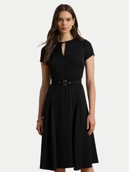 LAUREN RALPH LAUREN Φόρεμα κοκτέιλ Flare Fit μαύρο