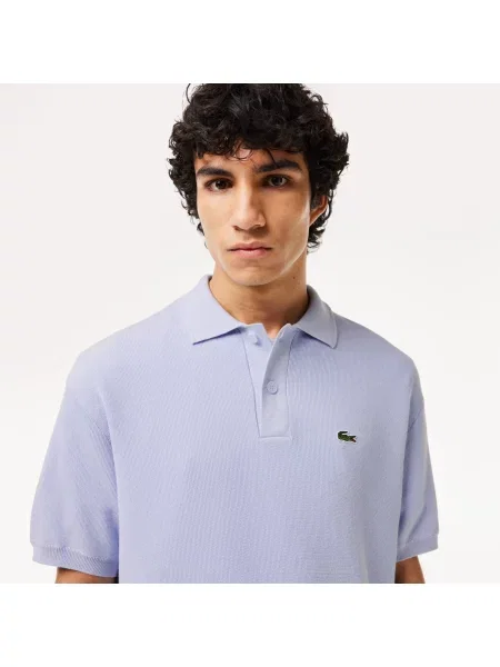 Поло Lacoste голубое