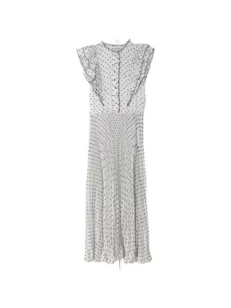 Rochie cu volane Self-portrait cu buline cu volane de costum