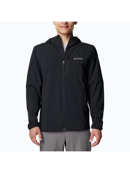 Hanorac cu glugă Columbia softshell de drumeție negru