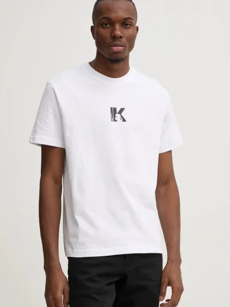 Karl Lagerfeld Jeans t-shirt ανδρικό λευκό