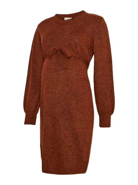 MAMALICIOUS Rochie tricotat MLNEWANNE ruginiu maro