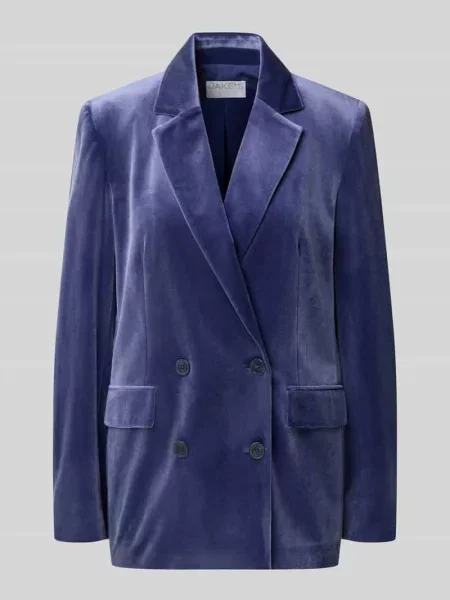 Żakiet o kroju regular fit z poduszkami na ramionach Jake*s Collection niebieska