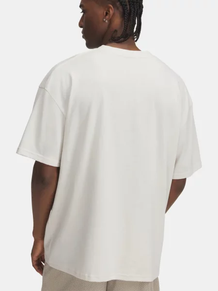 Koszulka Under Armour Heavyweight Oversized Branded krótki rękaw jasny S beżowy
